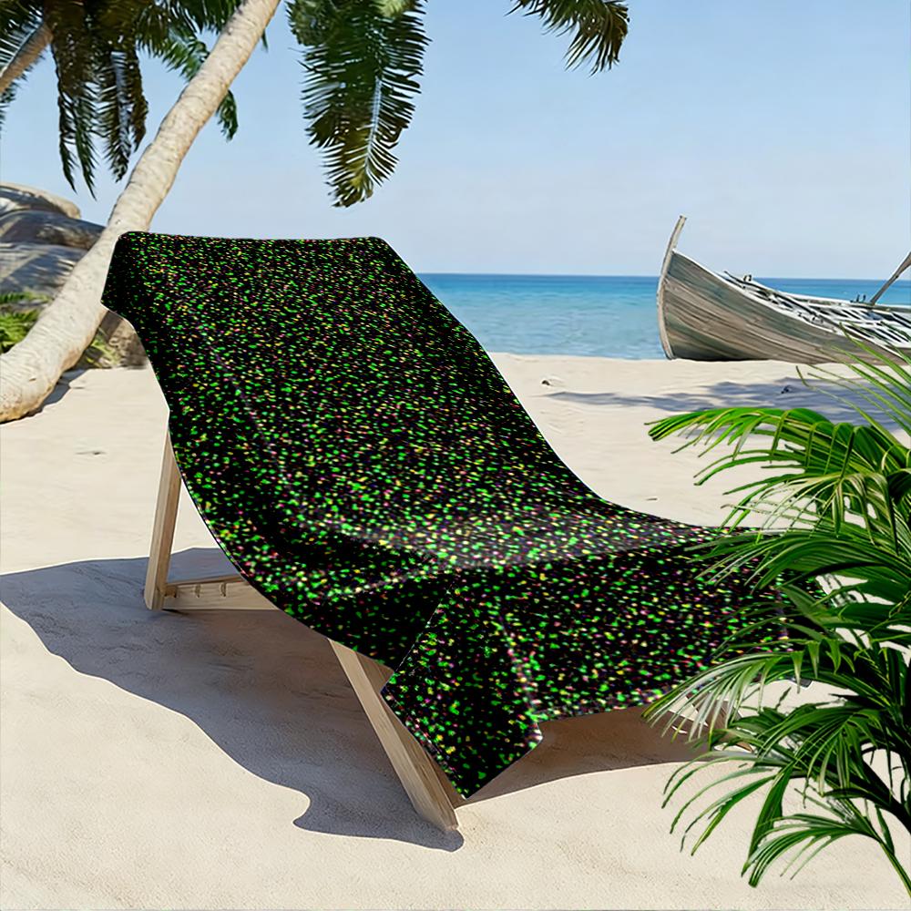 Colorful Glitter Dots Pattern Design Beach Towel Quick-drying for Travel Outdoor Sports Jogging Beach and Swimming