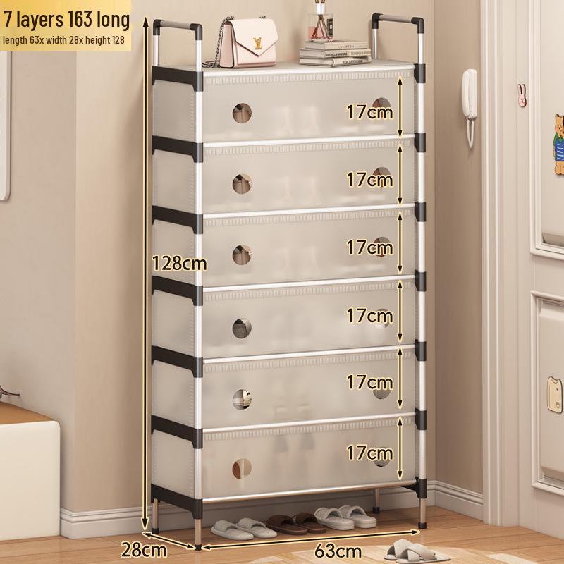 Platzsparendes Mehrschicht-Schuhregal mit Staubschutz für Wohnheime