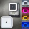 1/2/4PCS LED Wireless Sensor Night Light EU US Plug Mini Square For Baby Children Living Room Bedroom Corridor Lighting Lamps