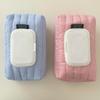 Striped Quilted Wet Tissue Case Portable Car Tissue Box Wet Wipe Pouch  Living Room Organizer