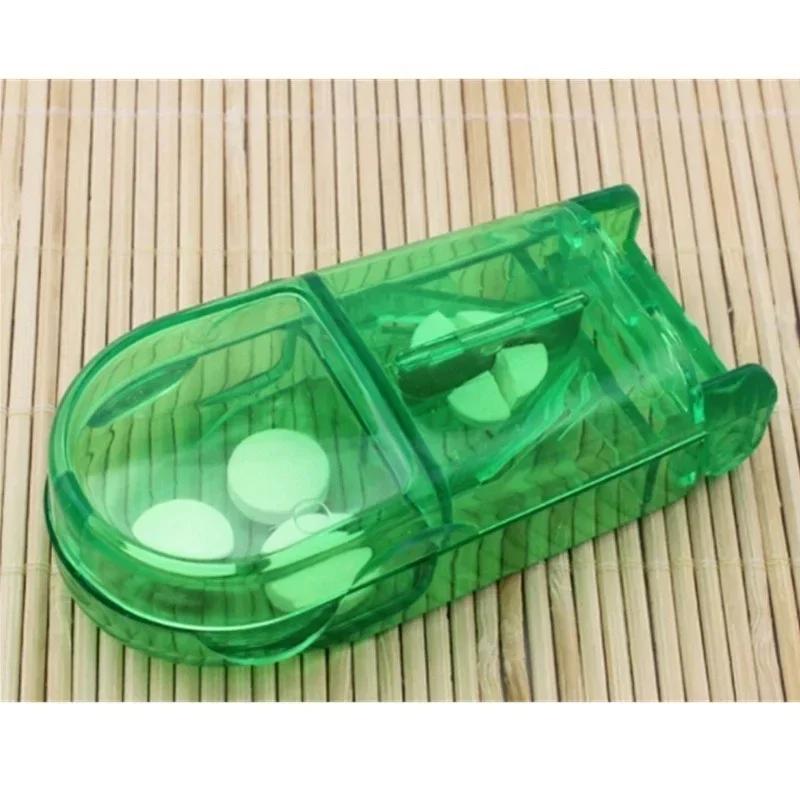 Portable Tablet Cutter Pill Storage Tools Splitter Divide Compartment Storage Household Convenience Medicine Case Box Care Boxs
