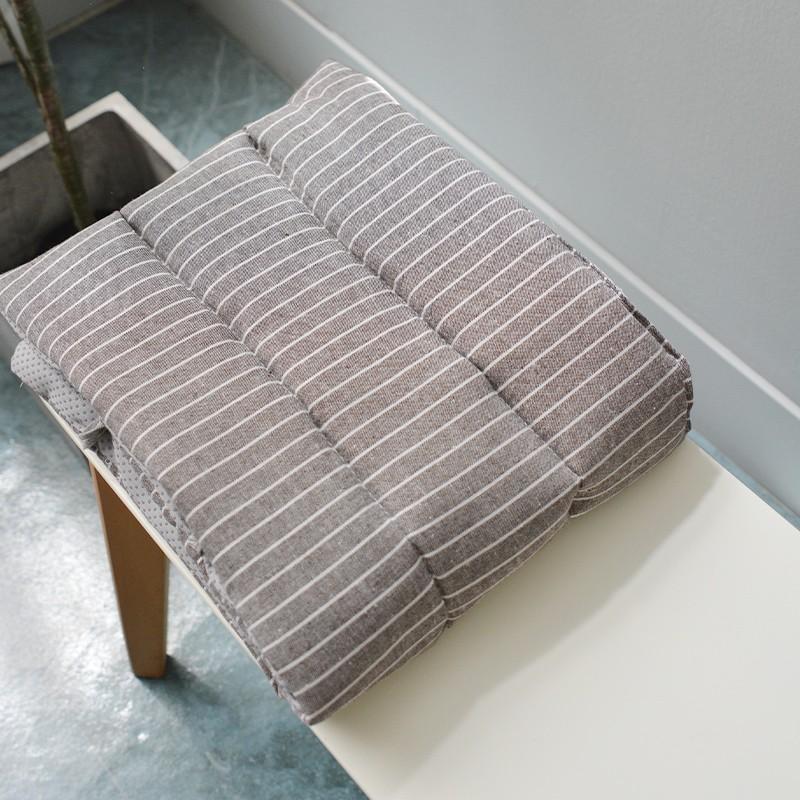 Bench Mat Thickened Padded Stripe Long Bench Cushion Mat Stool Seat Pad Non-slip Garden Indoor and Outdoor Decorative Mat