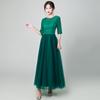 Evening Dress Green Japanese and Korean Thin Long Simple Atmospheric Wedding Dress