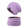 2PCS/Set Ear Protection Knitted Hat Warm Beanie Cap Gift Winter Warm Scarf  for Women