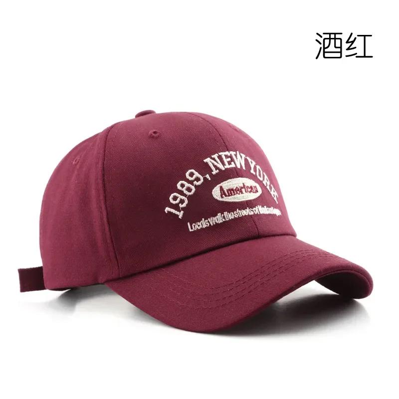 Men and Woman's Baseball Caps Adjustable Casual Embroidered 1989 New York American Cotton Sun Hats Unisex Solid Color Visor Hats