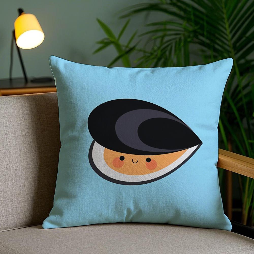 Cute Animal Cushion Cover Plush Fabric Soft Double-Sided Printed Invisible Zipper Sofa Pillow Case Home Decor