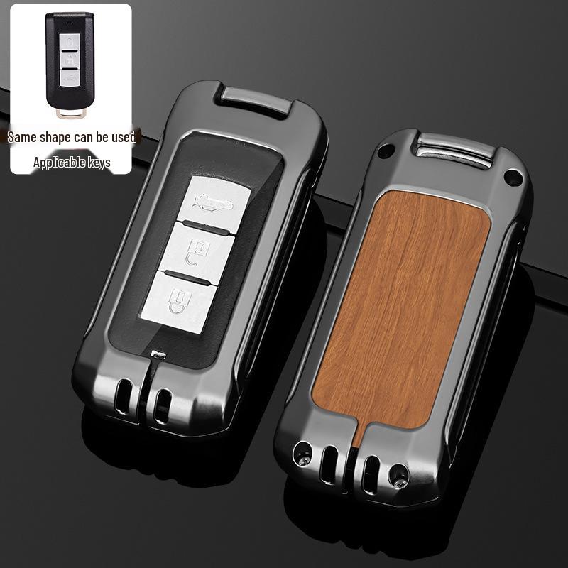 Mitsubishi Outlander 2021 Metallschlüsselhülle mit Schnalle - Vollschützende Schale