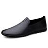 Simple Business Casual Shoes Handmade Leather Loafers Leisure Slip on Footwear Lightweight Moccasins Versatile Man Walking Shoes