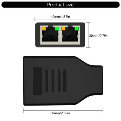RJ45 Ethernet Splitter 100M/1000Mbps for Home and Office Use Supports Multiple Devices with Efficient Data Transmission