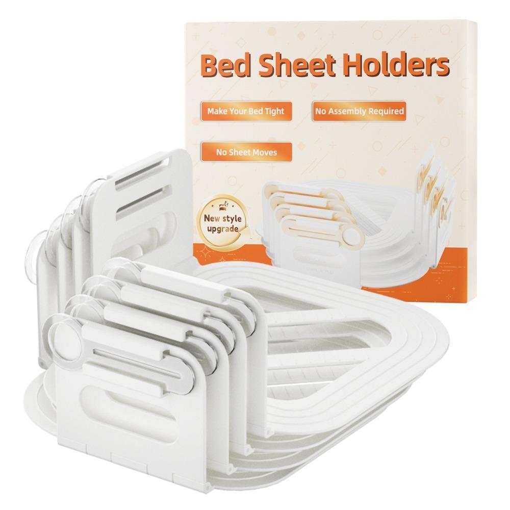 4PCS Portable Invisible Lock Sheet Holders Adjustable Heavy Duty Bed Sheet Clips Easy Installation DIY Bed Sheet Holder