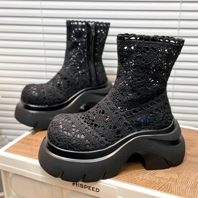 Mode High Heels Damen Stiefeletten Designer Plateauschuhe Herbst Kleid Damen Pumps 2025 Neu Lässig Goth Sport Chelsea Botas De Mujer