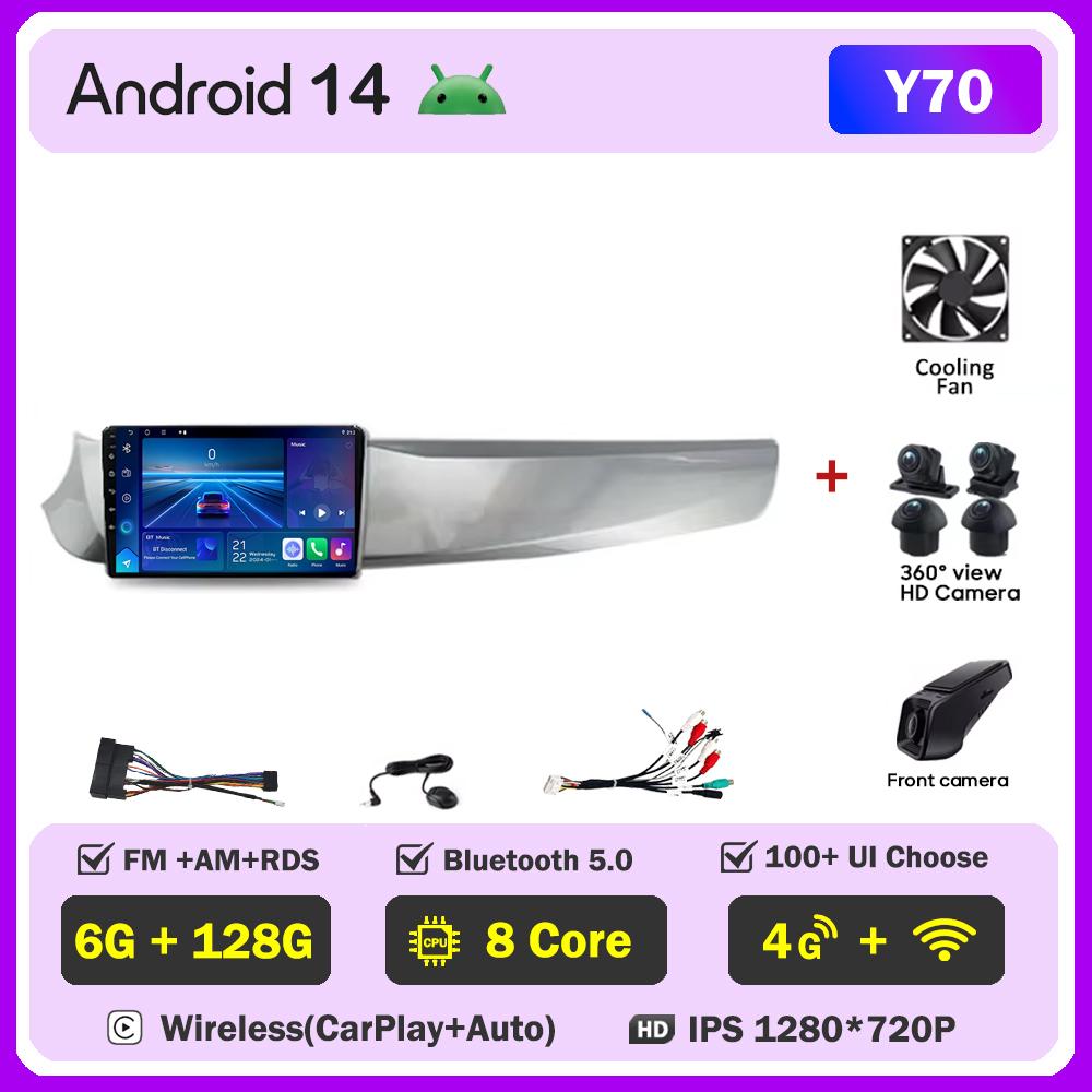 Android 14 For ALFA ROMEO GIULIETTA 2010-2014 Monitor Screen Multimedia Stereo Radio Player GPS Navigation Head Unit No 2Din DVD