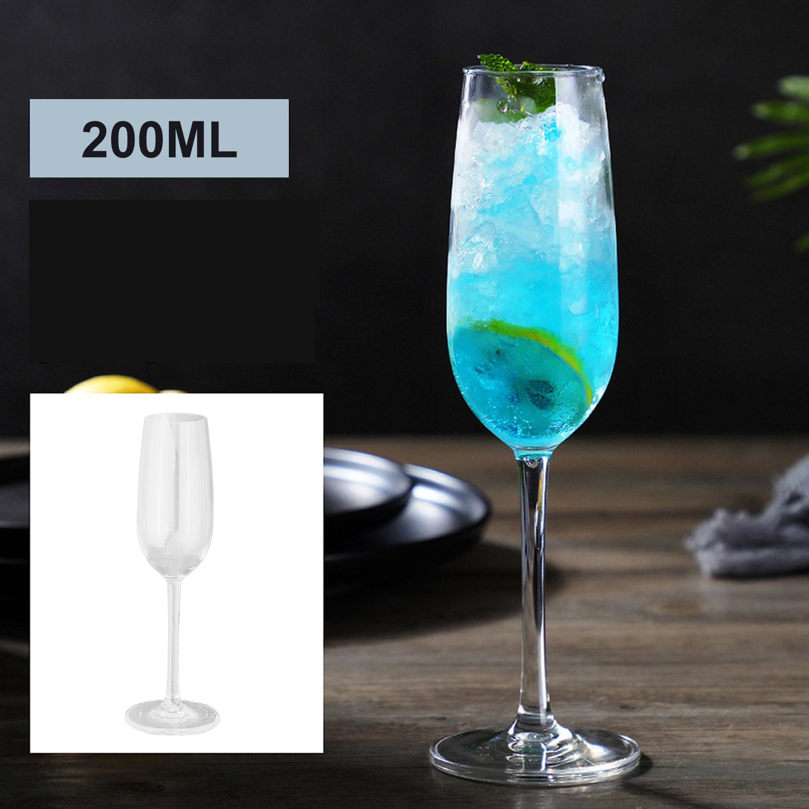Прозрачные пластиковые бокалы для вина, ударопрочные, без BPA, для бара, дома, вечеринки 200ML