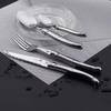 24pcs Tableware Stainless Steel Cutlery 6 Steak Knife  Fork Spoon Teaspoon Silver Silverware Hollow Handle
