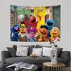 Cartoon SSesame Cookies SStreet Colorful Tapestry Wall Hanging Bohemian Wall Tapestries Mandala Wall Art Decor