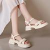 Summer Women Gladiator Sandals Fashion Platform Cross-toe Sandals Comfortable Muffin Casual Women's Shoes Luxury Sandales Plates