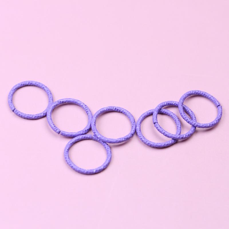 DIY Jewelry Accessories: Colored Baking Paint Embossed Rings (2,000/pack), featuring Round, Open, Single, and Twisted Flower Designs.