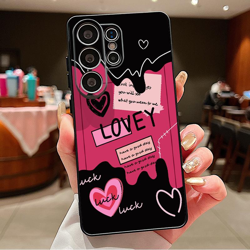 Magnetic For Magsafe Case For Samsung Galaxy S26 Ultra S25 Edge S24 Plus S23 FE S22 A17 A54 A55 A56 A57 5G Lovely Hearts Pattern Cover