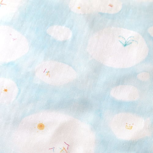 10mois  Dimoi  Naomi Ito Unryu Cotton Gauze One Touch Sheet  Patterned  18231022