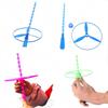 39pcs Flying Helicopter Rotating Circle Bamboo Dragonfly Manual Friction Plastic Propeller Outdoor Flying Toy Children's Gift