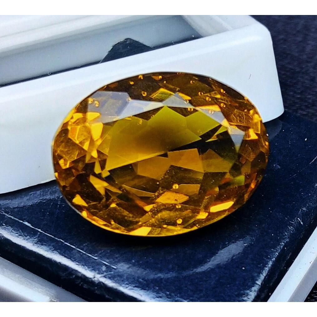 Certified Natural Amazing Topaz Yellow Oval Cut 16-17 Ct Fabulous Gemstone