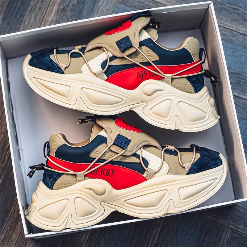 Men's Trend Clunky Sneaker Outdoor Non Slip Breathable Casual Running Sport Shoes Comfortable Work Shoes