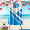 Serviette de plage avec impression du blason de l'Olympique de Marseille, Microfibre à séchage rapide, Douce et absorbante, pour fan de football, piscine, plage, voyage