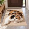 Realistic 3D Cat Floor Mat 40×60CM 50×80CM 60×90CM Bedroom Door Rug Bathroom Carpet  Home Decor