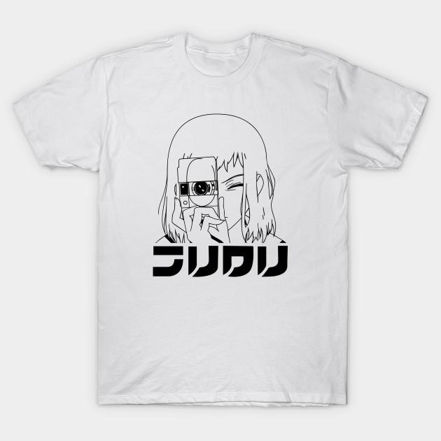 

Men Black Print T-shirt Flcl - Mamimi Camera No-Cut Transfer Paper Print Cotton Tshirt L білий