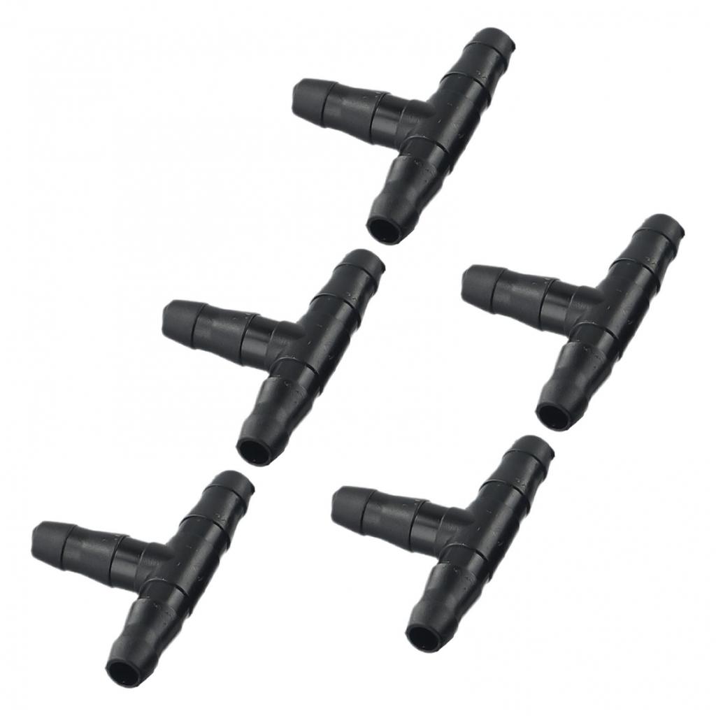 50pcs Practical Drip Sprinkler Irrigation Barbed Tee Connector for 4/7mm Hose