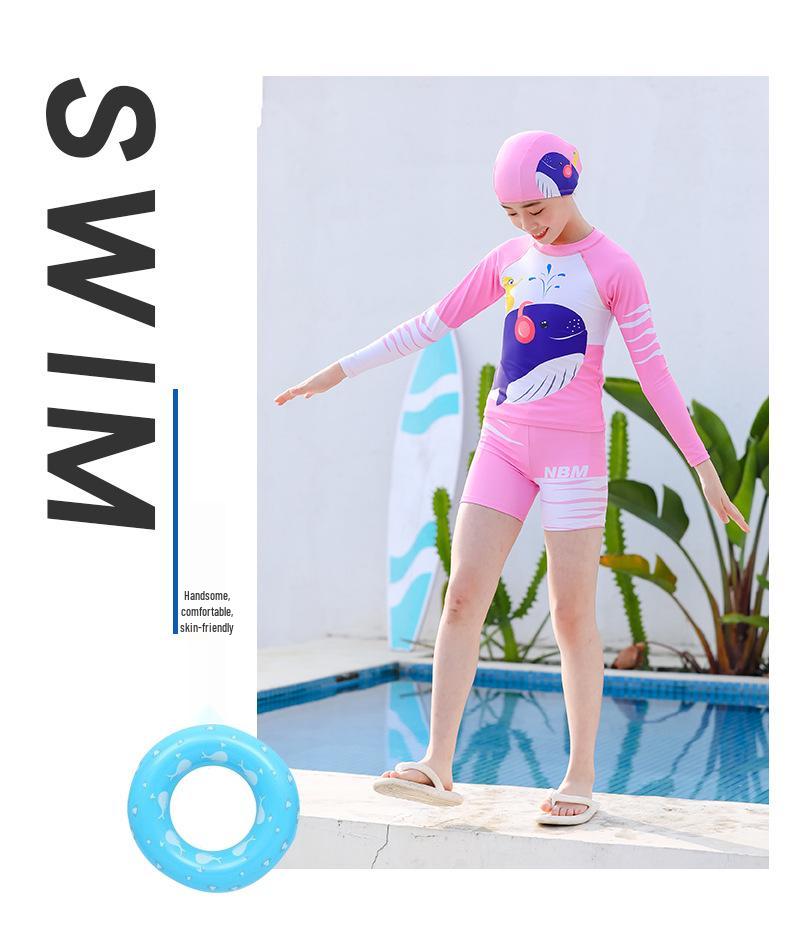 2026 Kids' Sun-Protective Quick-Dry Swimsuit for Girls – Customizable and Stylish
