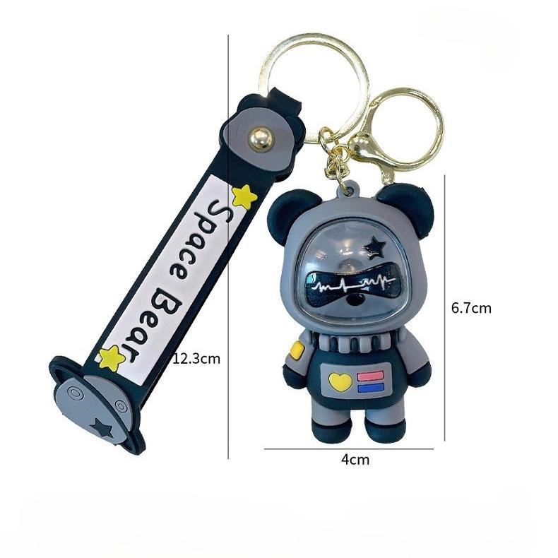 Uroczy Niedźwiadek Astronauty Zwierzę Brelok Kreskówkowy Breloczek Para Zawieszka do Torby Brelok Prezent
