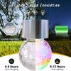 Solar Powered LED Cracked Glass Pendant Light Garden Villa Decoration Landscape Tree Hanging Light Outdoor Courtyard Light