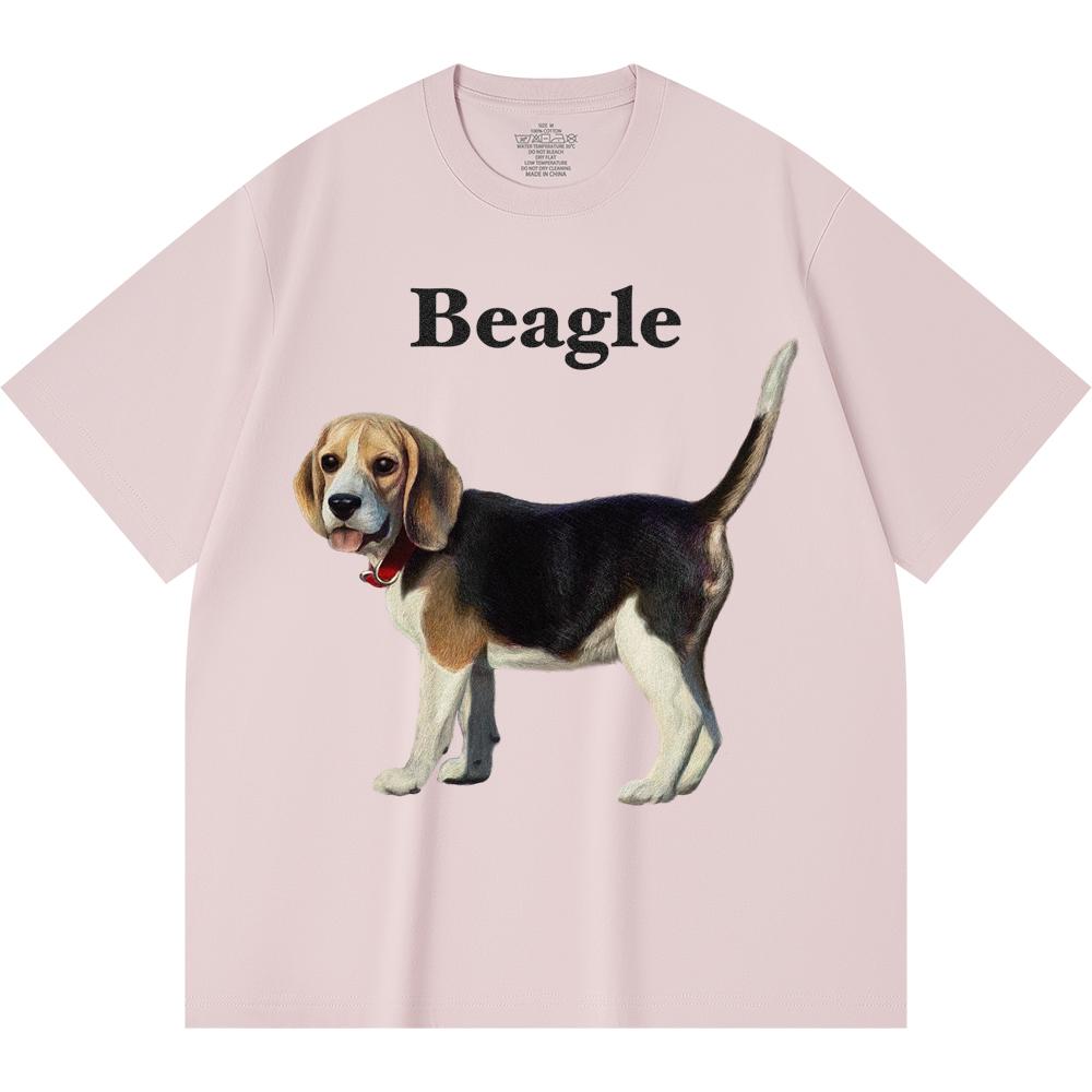 Tricou 230GSM 100% Bumbac cu Imprimeu Beagle Tricouri Amuzante Stil Harajuku Bumbac Pieptănat