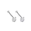 S999 Pure Silver Minimalist Women's Earrings – Small Bean Ear Bone Studs, Anti-Blocking Design for Commuting