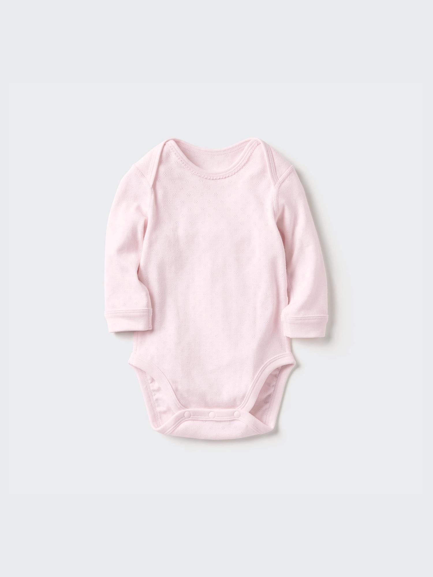 

Uniqlo Bn Боди с длинным рукавом 1p Pointel 10 PINK/BABY 90