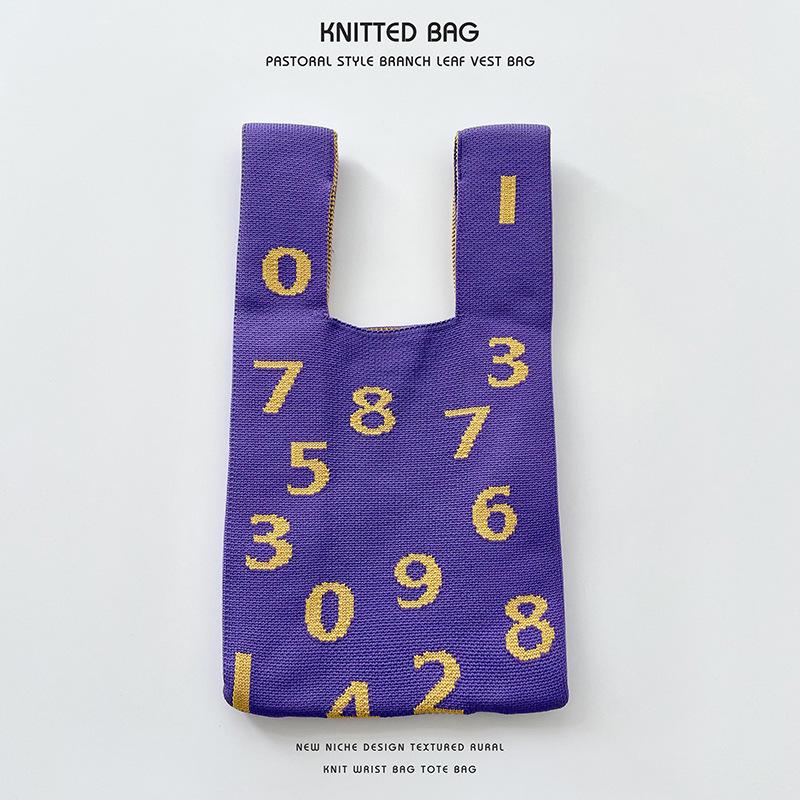 Colorful Knitted Handbags: Women's Fashion Shoulder Bags & Vest Waistcoat Styles