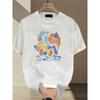 Heavyweight Pure Trendy Print Short-Sleeve T-Shirt for Men, New Summer Casual Versatile Outdoor Sports Breathable Top