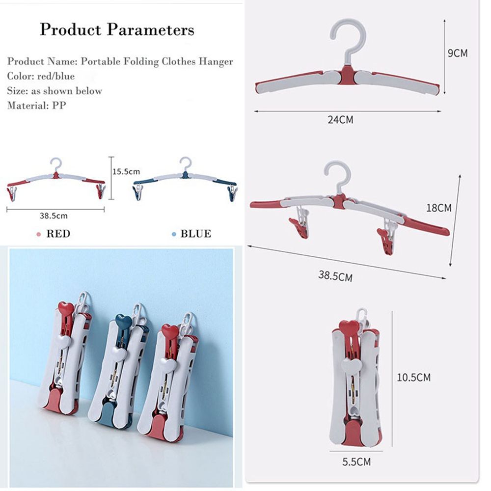 Storage Portable  Durable Folding Anti-slip Hanger Travel Accessories laundry rack Clothes Rack