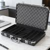 Poker Chip Case 300 Pieces Capacity Professional Matte Hard Metal Poker Chip Carrying Case for Lovers Family Friends Enthusiasts