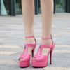 Sexy Super High Heel Sandals Big Size For Dancer Crossdresser Nightclub Pole Dance Elegant European Women Shoes  WZ-B14-80