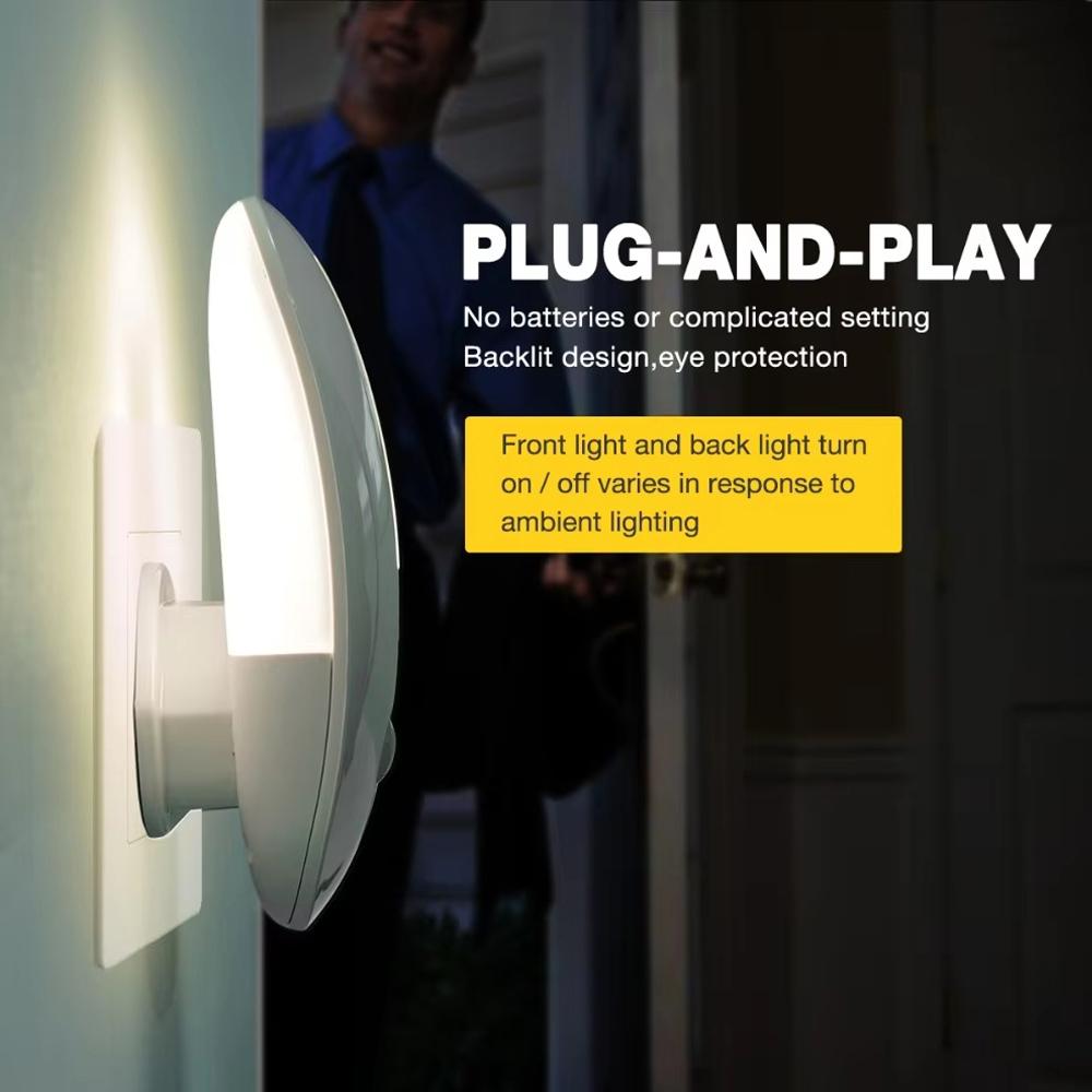 LED Night Light Motion Sensor Wireless Plug in EU 220V Night Lamp for Hallway Pathway EU Plug