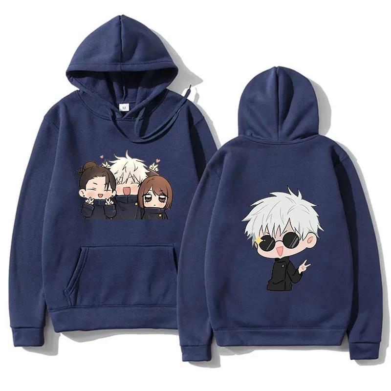 

2024 Autumn Men Anime Jujutsu Kaisen Print Hoodie New Long Casual Oversized Pullover Sweatshirt Fashion Tops Clothing Unisex 3XL