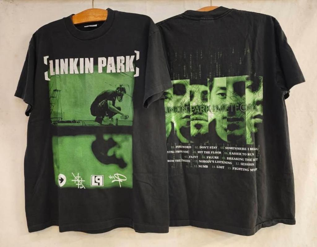 Vintage Linkin Park Meteora 90s Rock Metal Band Sz.L Single Stitch Shirt REPRINT