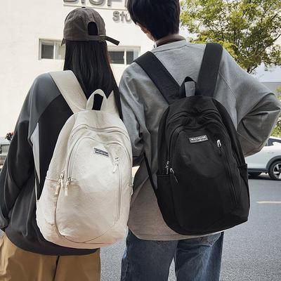 Lightweight Nylon Versatile Travel Backpack - Large Capacity, Soft Surface, Casual Style for Middle & High School Students