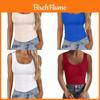 Streetwear Sleeveless Bodycon Tank Top With Square Neck For Casual And Fitness Use