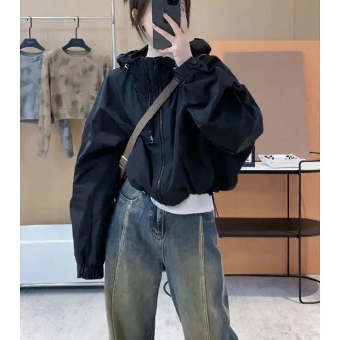 

[Original + Inner] Autumn new women s short coat, foreign style jacket, short small top jacket XL чорний