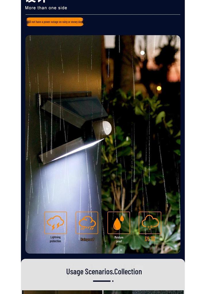 Super Bright Outdoor Waterproof LED Solar Wall Lamp with Motion Sensor