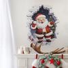 1sheets Santa Claus Christmas Wall Sticker Gift for Kids Baby Rooms Unique Xmas Decor Removable Vinyl Decal Breaking Brick Wall