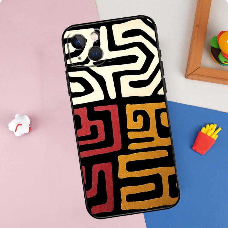 African Fabric Print Phone Case For iPhone 16 Pro Max 11 12 13 Mini 14 15 Pro Max XR 16e 15 16 Plus Cover Shell